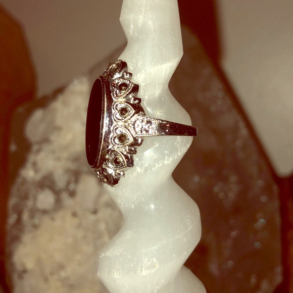 Black Onyx Crystal Ring - Picture 2 of 7